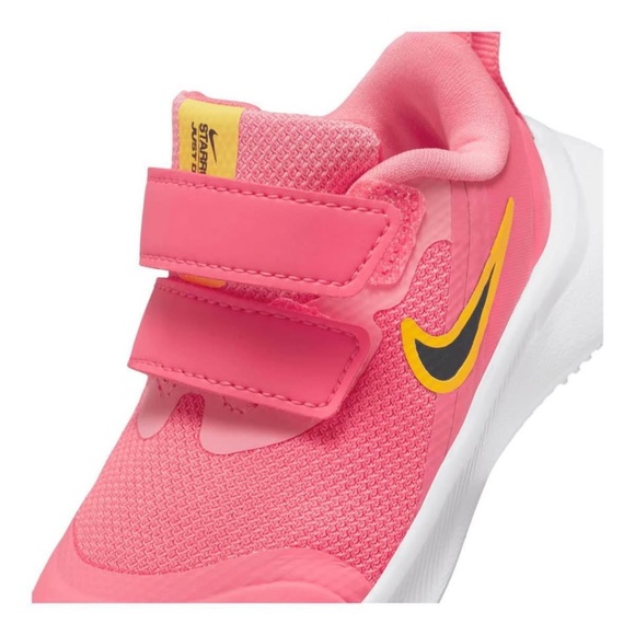 BRAND NEW girl youth nike Nike star runner velcro pink coral shoes size 8 - Picture 3 of 8